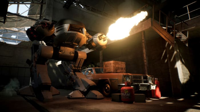 I didn't see one of these machines in the RoboCop: Rogue City demo, but I can't wait to knock one down some stairs.
